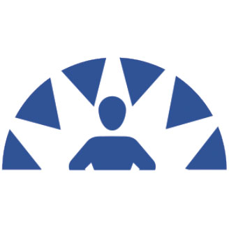 Person under arch icon