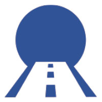 Road facing the horizon icon